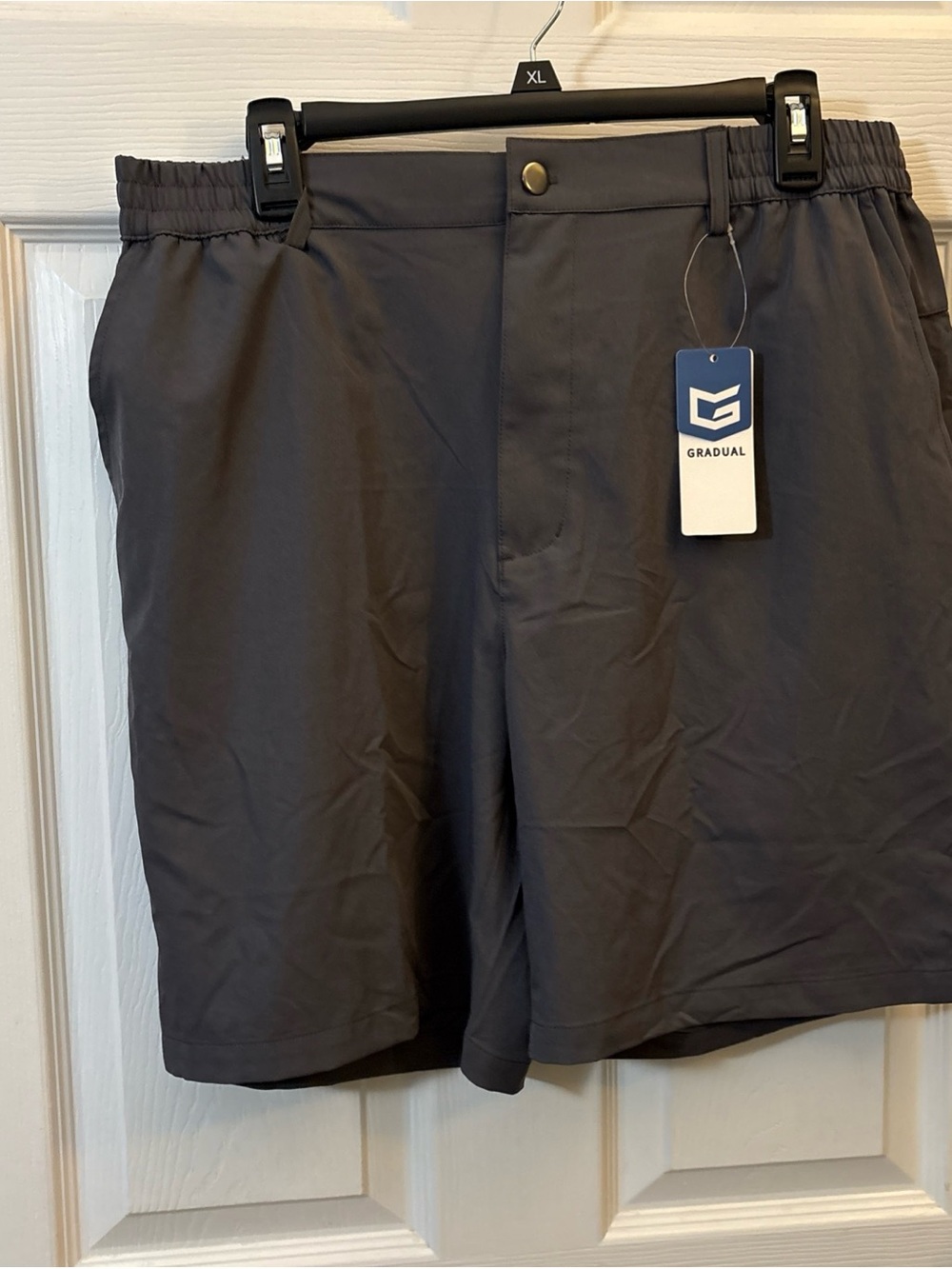 Gradual Men's Charcoal Hybrid Shorts with Elastic Waist